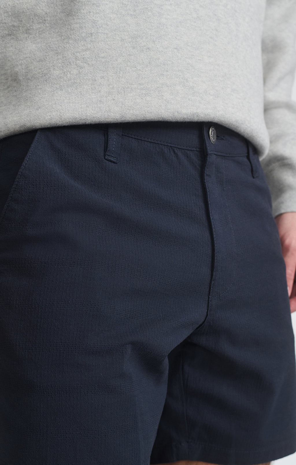 NATE SHORTS IN NAVY SEERSUCKER - Mavi Jeans