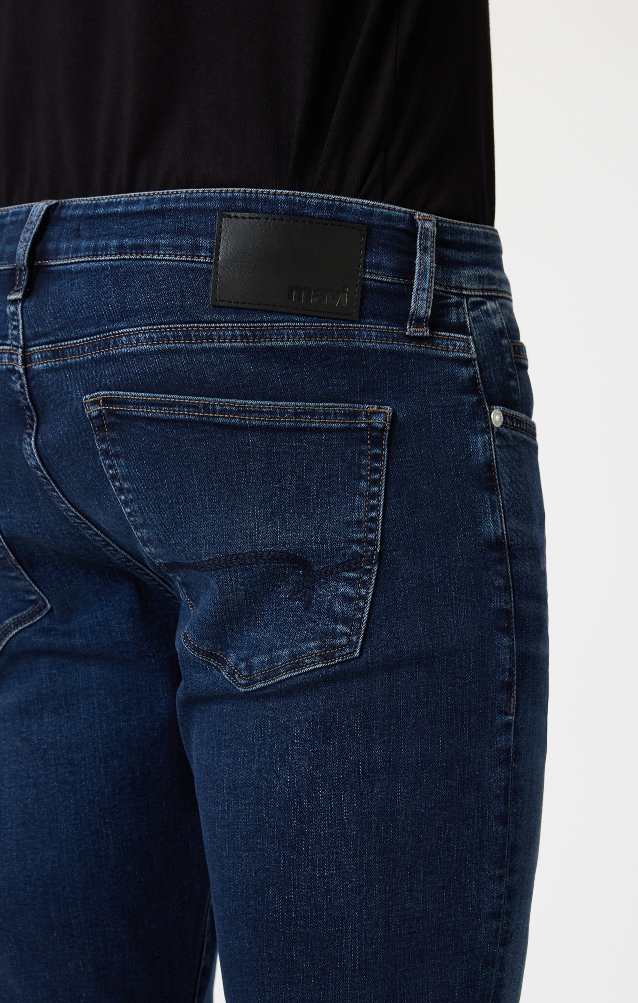 MARCUS SLIM STRAIGHT LEG IN DEEP BRUSHED FEATHER BLUE - Mavi Jeans