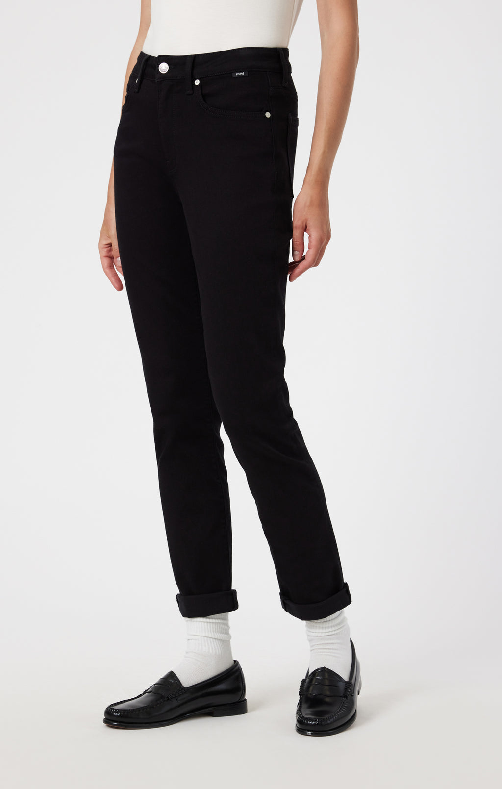 KATHLEEN SLIM BOYFRIEND IN BLACK FEATHER BLUE - Mavi Jeans