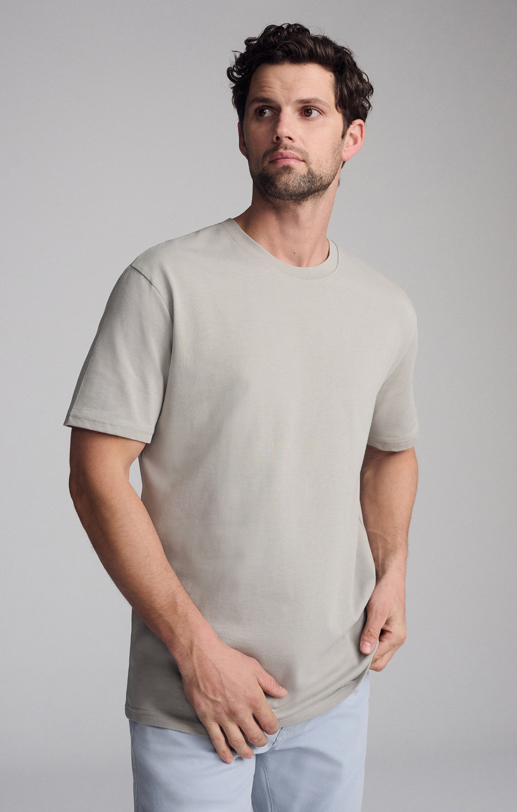 SHORT SLEEVE CREW NECK T-SHIRT IN PALOMA - Mavi Jeans