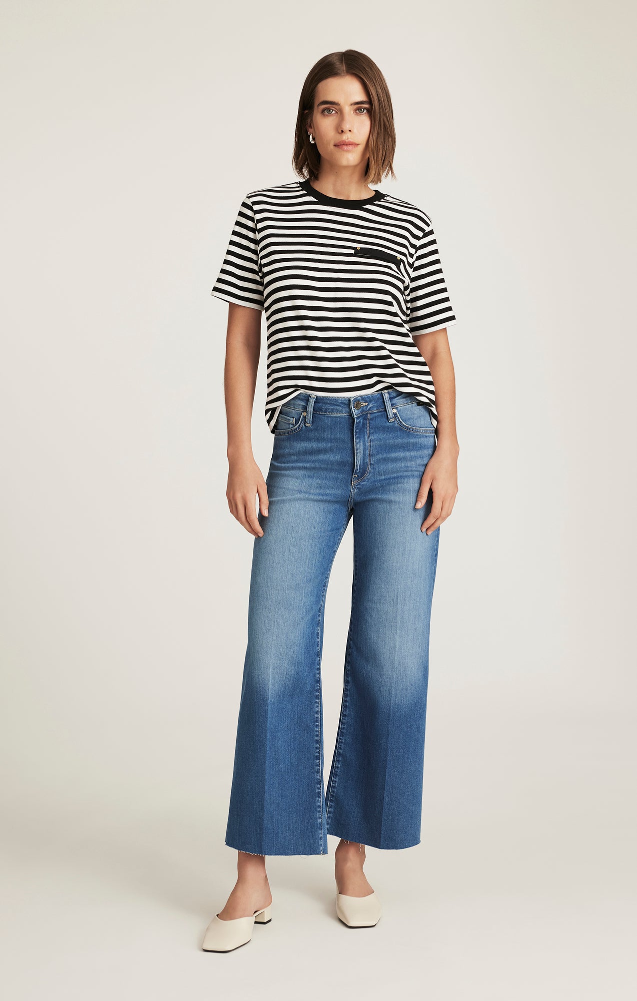 PALOMA WIDE LEG IN LIGHT BRUSHED FEATHER LUXE - Mavi Jeans