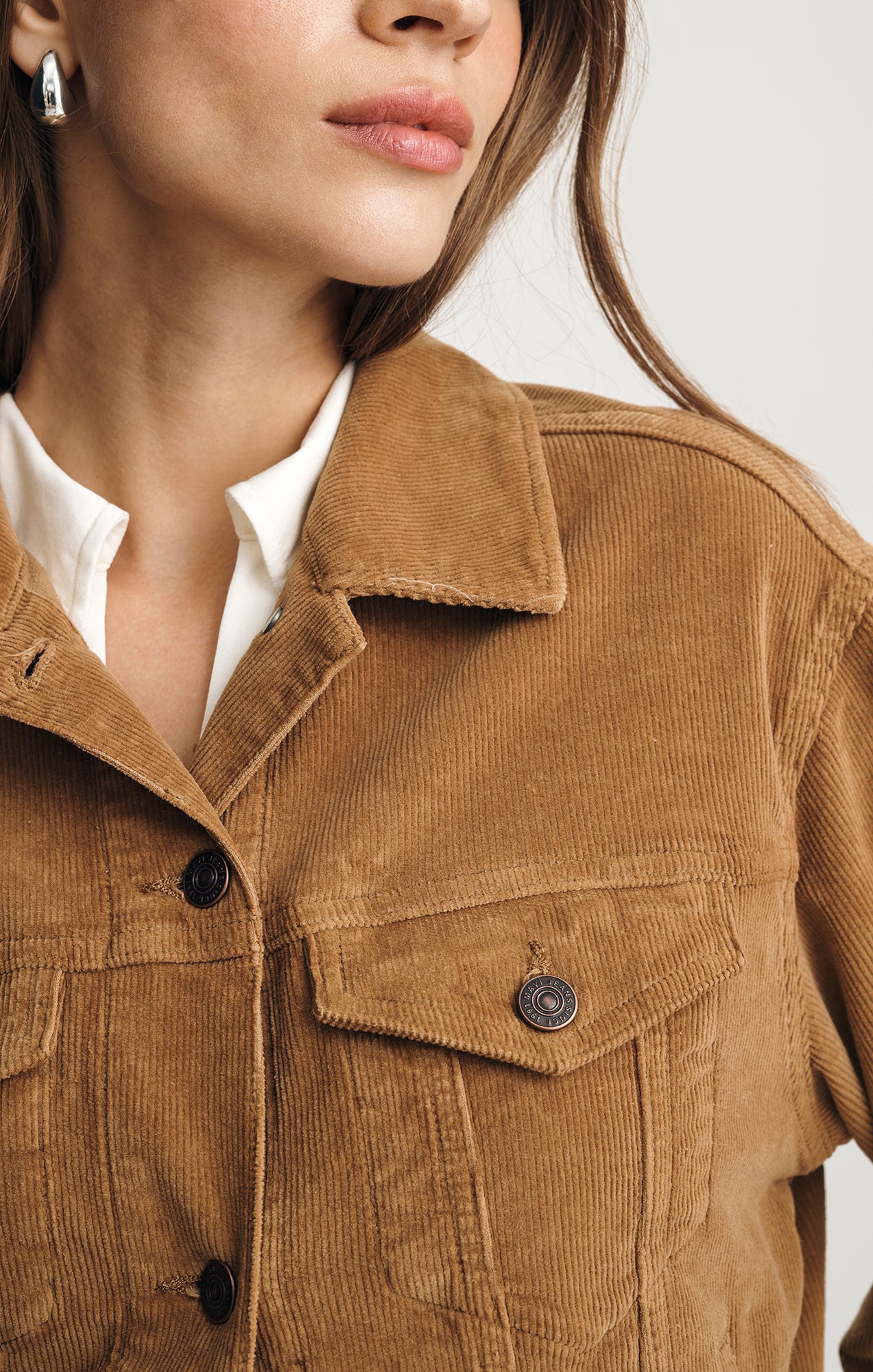 MEGI CORDUROY JACKET IN CAMEL CORD - Mavi Jeans