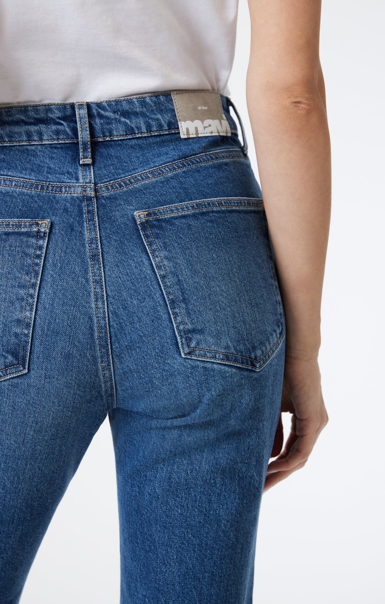 LOS ANGELES FLARE IN MID BRUSHED CLASSIC BLUE - Mavi Jeans