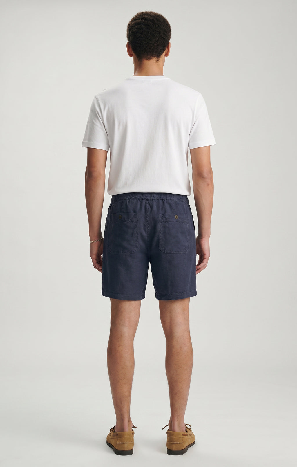 DAXON SHORTS IN NAVY LINEN