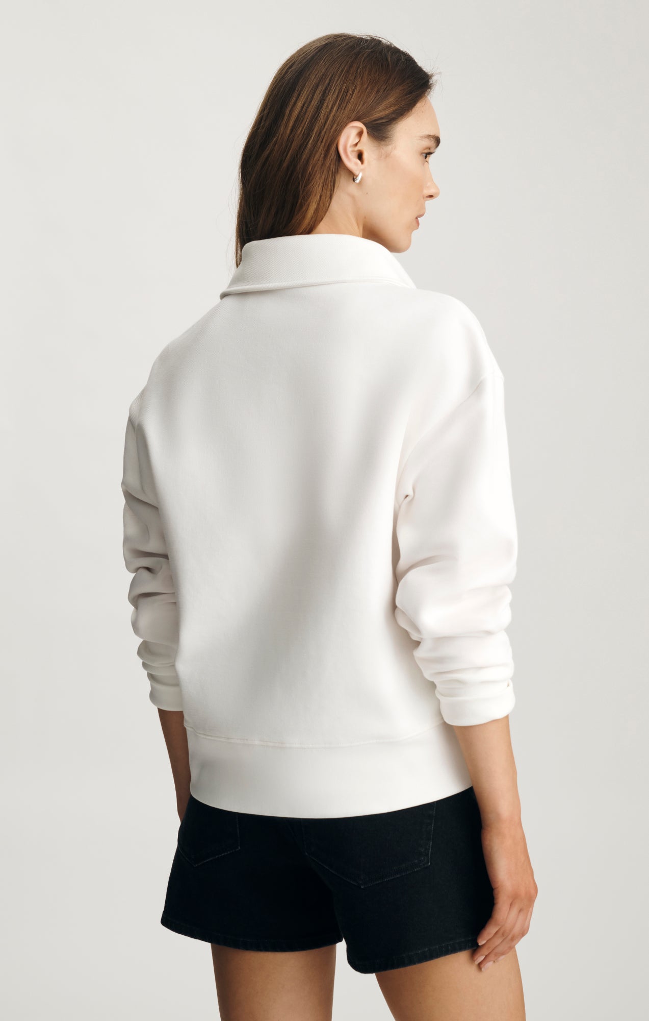 Mavi Women's Pique Polo Sweatshirt In Antique White – Mavi Jeans