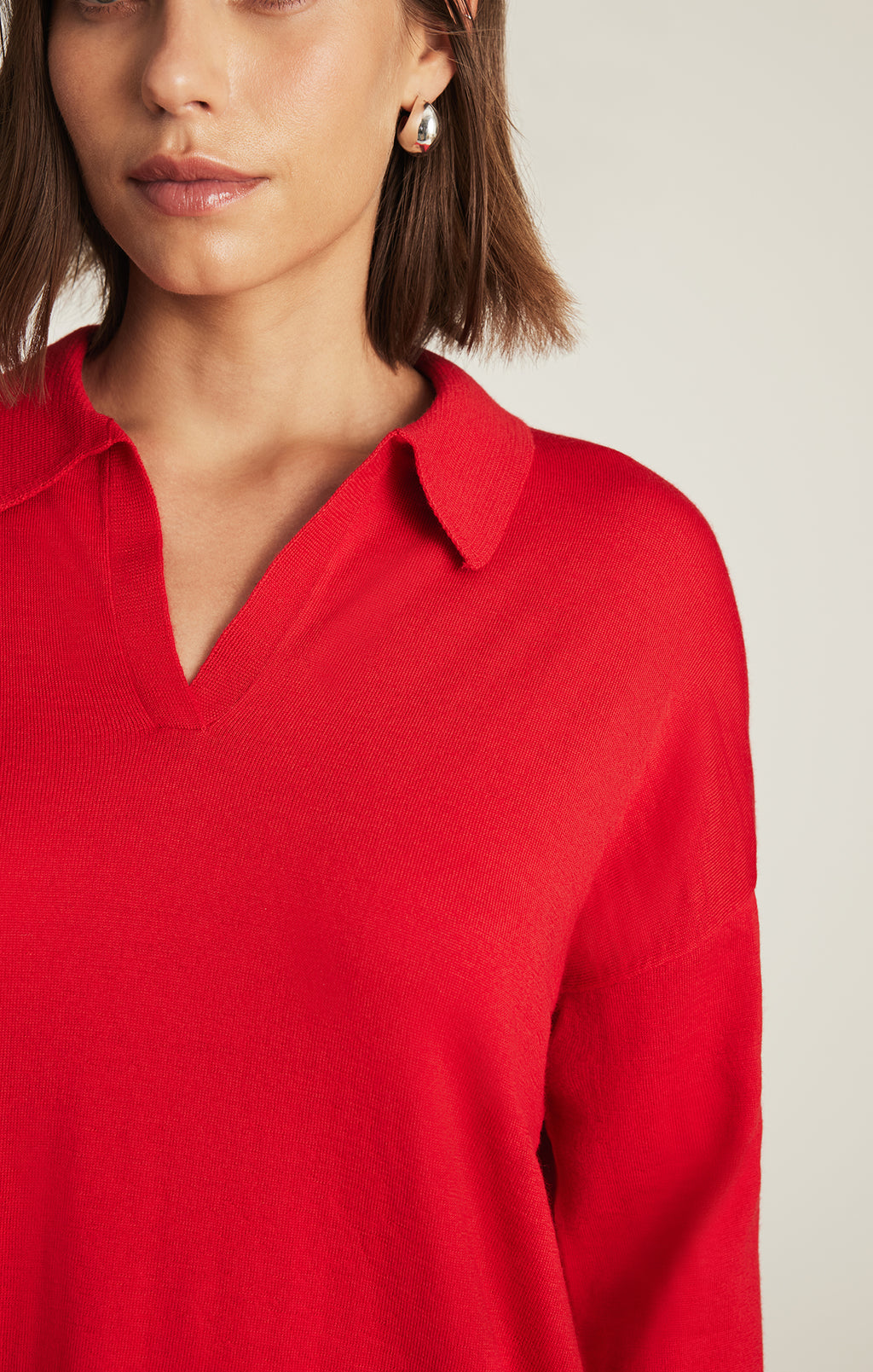 EDITION WOOL PULLOVER SWEATER IN RIO RED