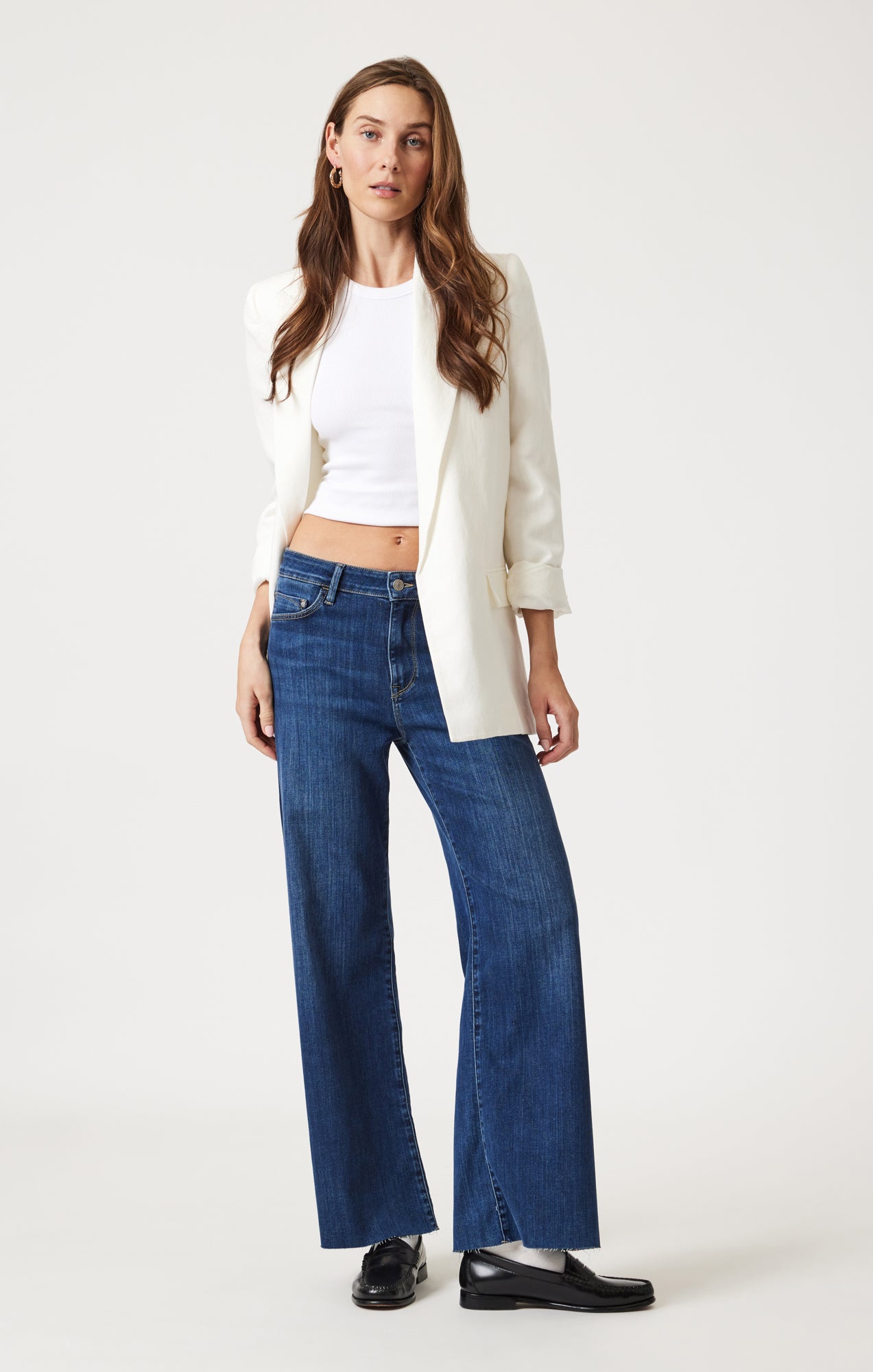 Mavi Women's Paloma Wide Leg In Mid Brushed Supersoft – Mavi Jeans