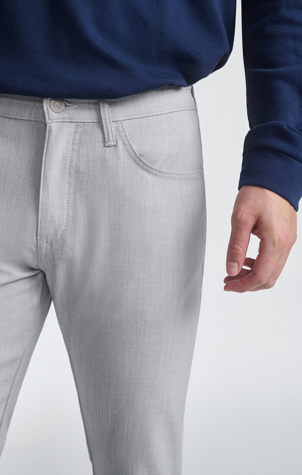 MARCUS SLIM STRAIGHT LEG IN BONE CROSS HATCH TWILL - Mavi Jeans