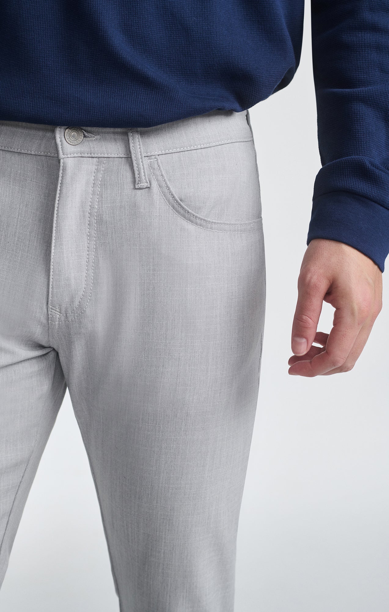 MARCUS SLIM STRAIGHT LEG IN BONE CROSS HATCH TWILL - Mavi Jeans