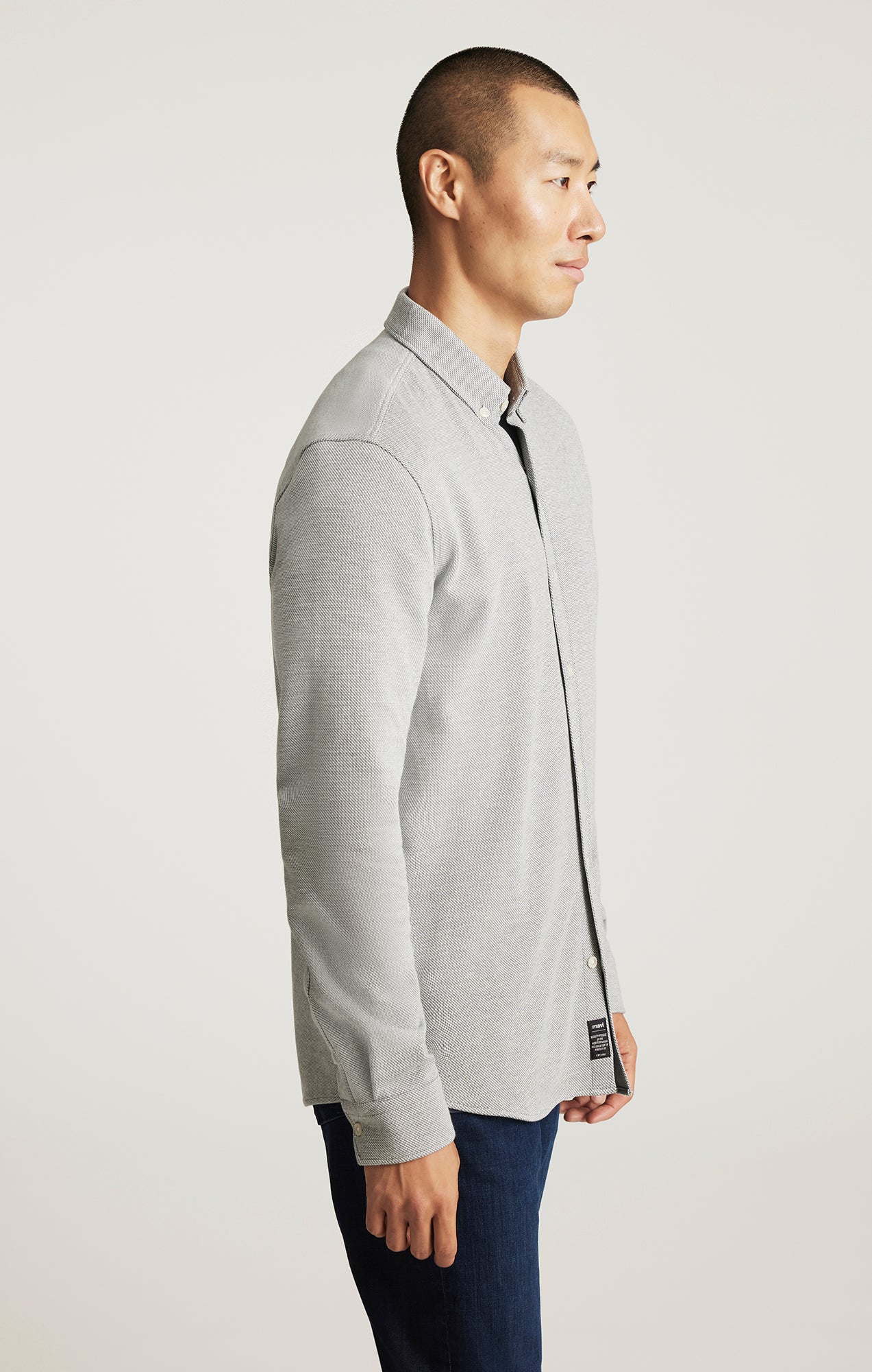 LONG SLEEVE BUTTON-DOWN SHIRT IN URBAN CHIC - Mavi Jeans