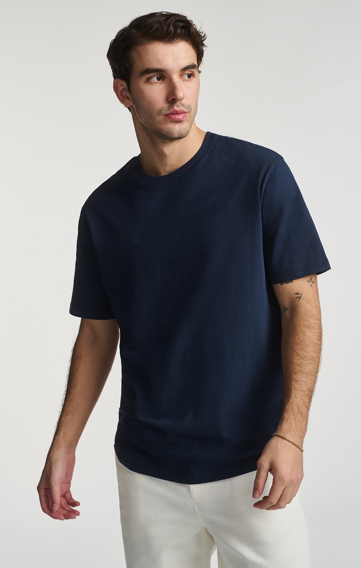 BASIC SHORT SLEEVE T-SHIRT IN BLACK IRIS - Mavi Jeans