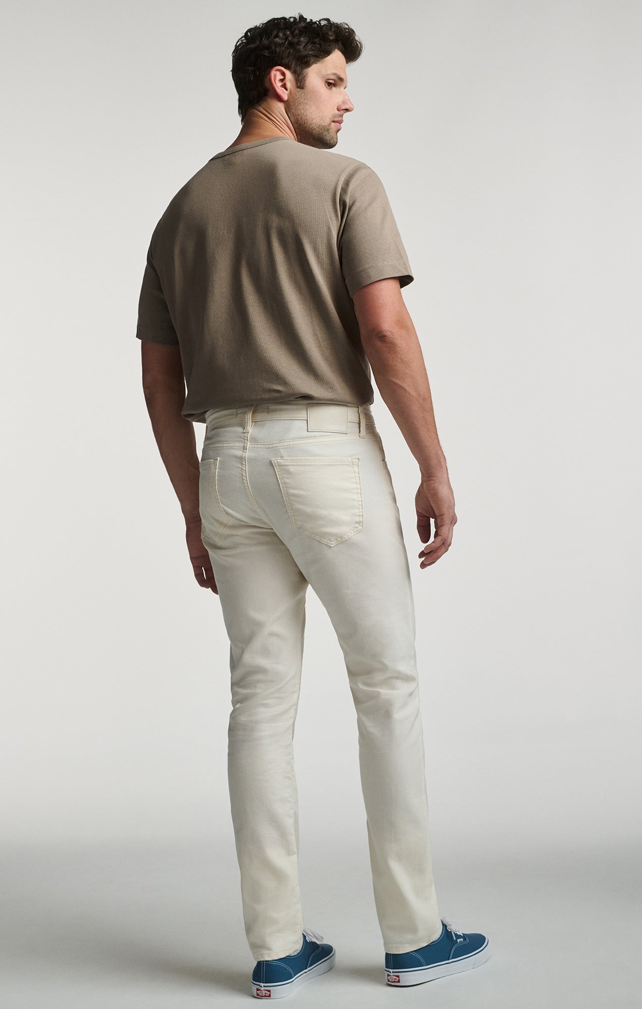 JAKE SLIM LEG IN OFF WHITE LINEN - Mavi Jeans