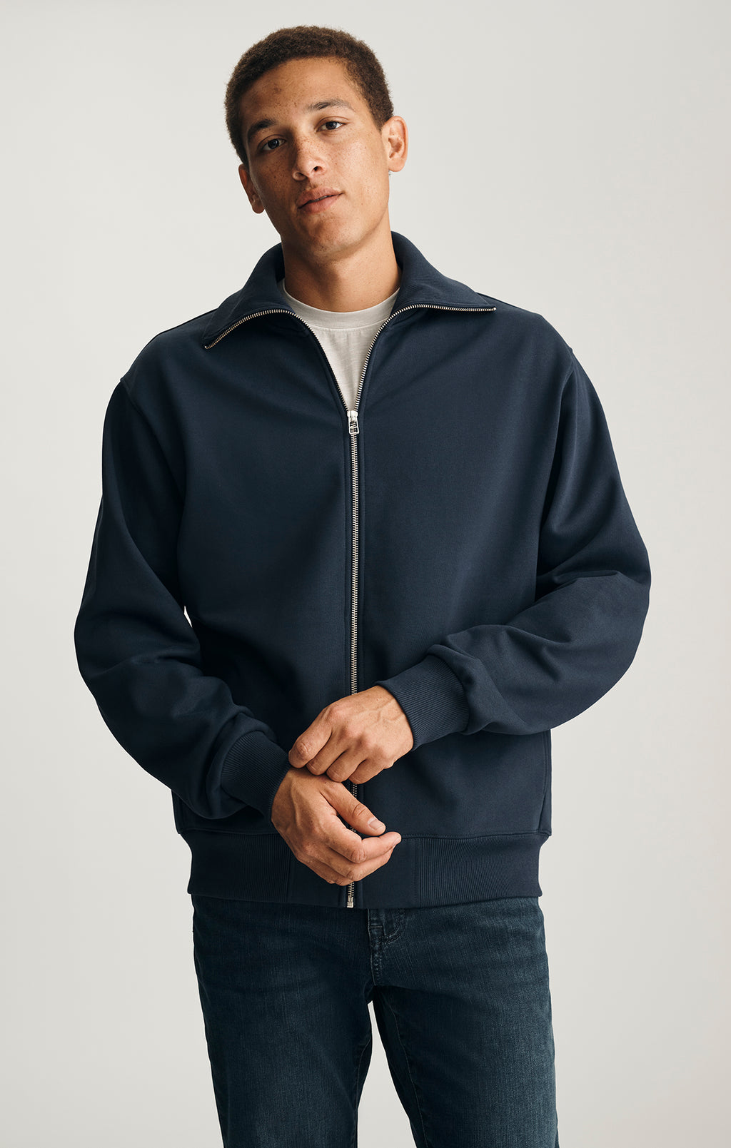 EDITION FULL ZIP SWEATSHIRT IN TOTAL ECLIPSE - Mavi Jeans