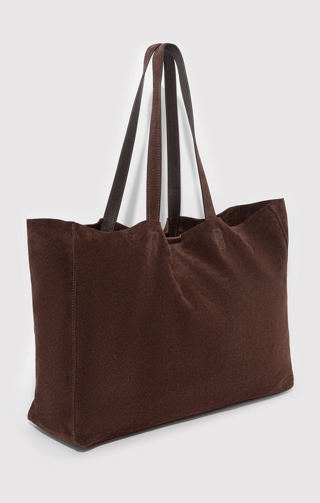 SUEDE SHOPPER BAG IN TORTOISE SHELL