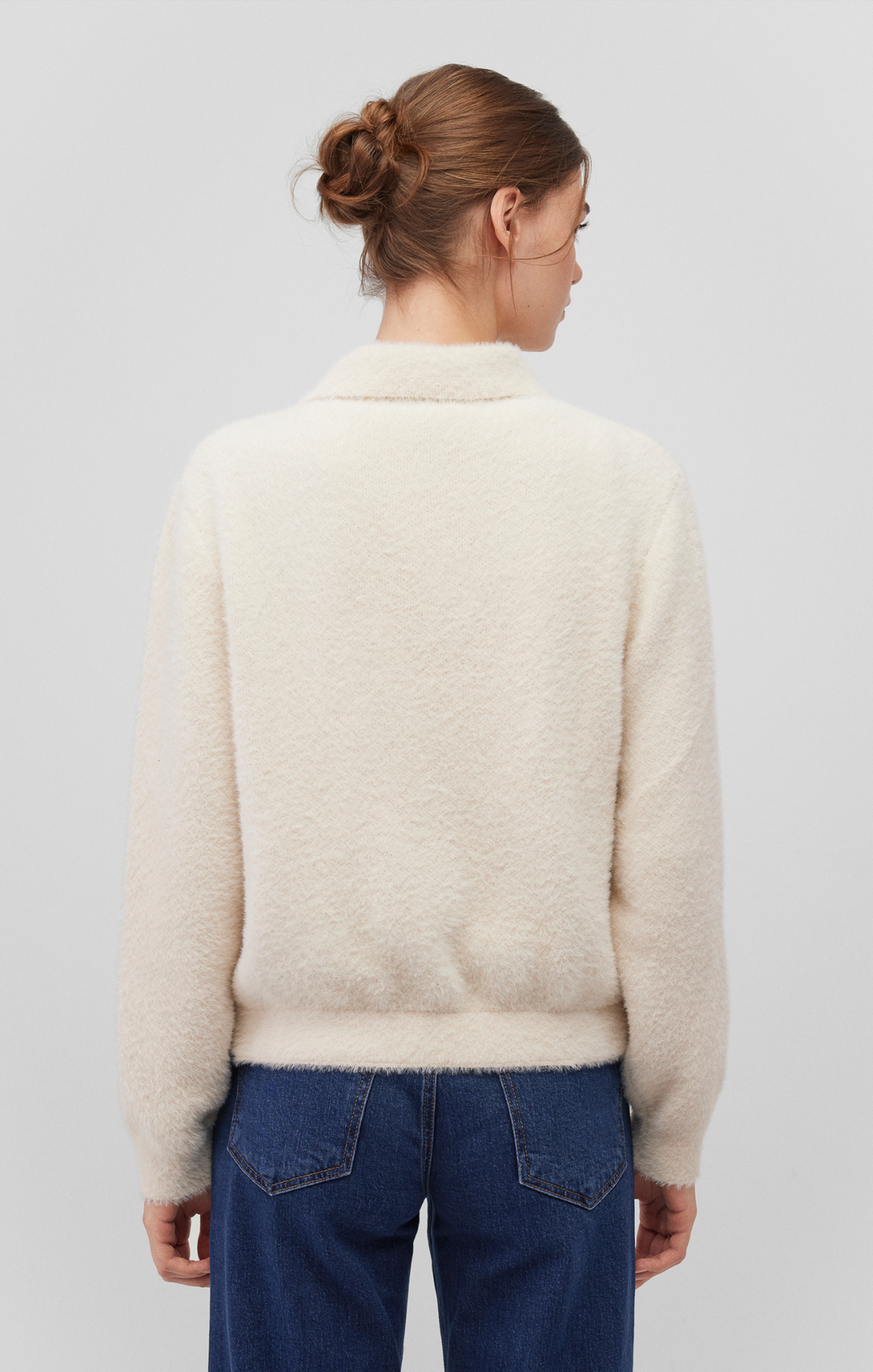 BUTTON CARDIGAN IN ANTIQUE WHITE - Mavi Jeans