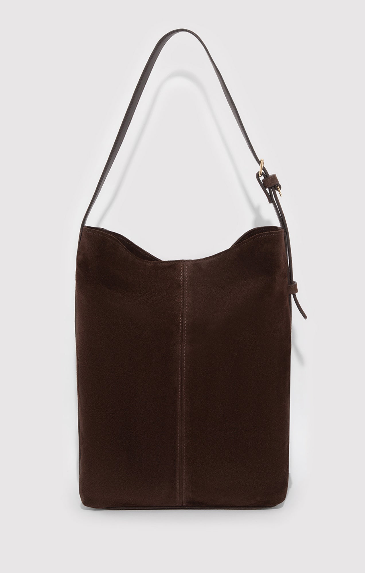 SUEDE BUCKET BAG IN TORTOISE SHELL