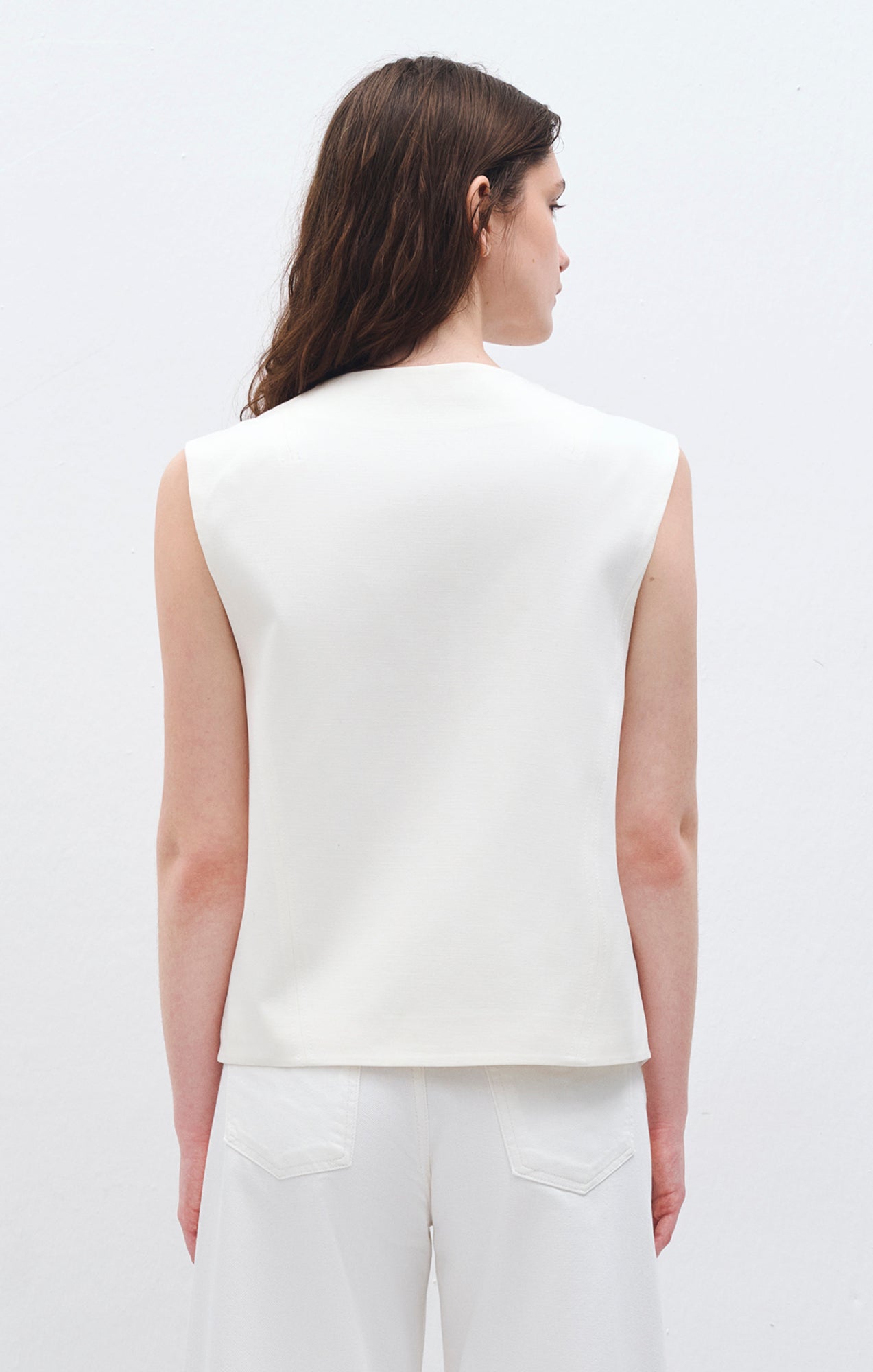 Mavi Women's Button Vest In Antique White – Mavi Jeans