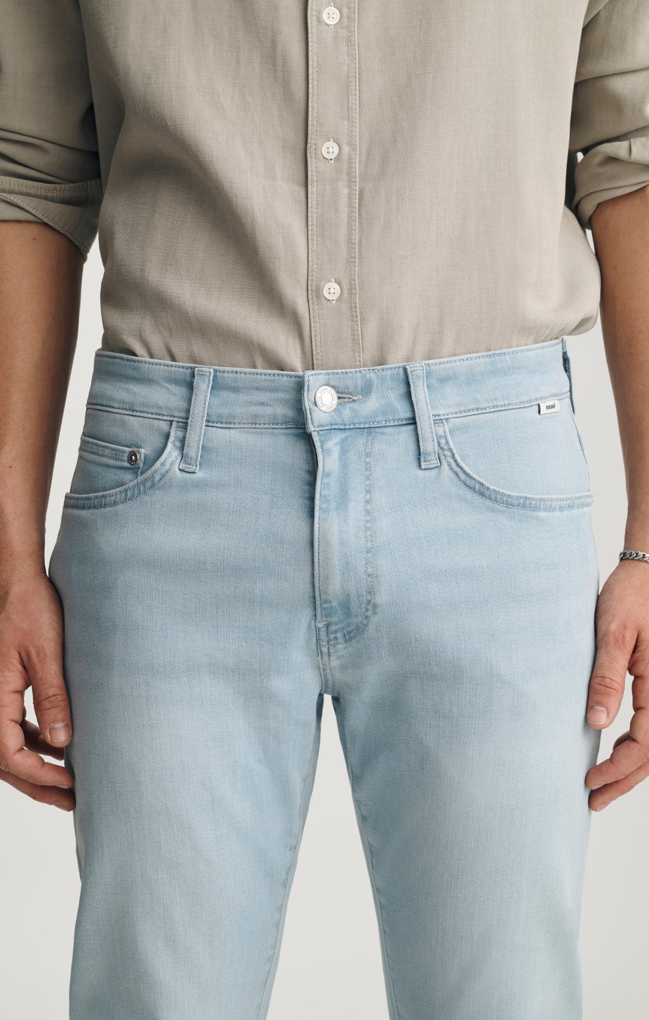 JAKE SLIM LEG IN BLEACHED FEATHER BLUE