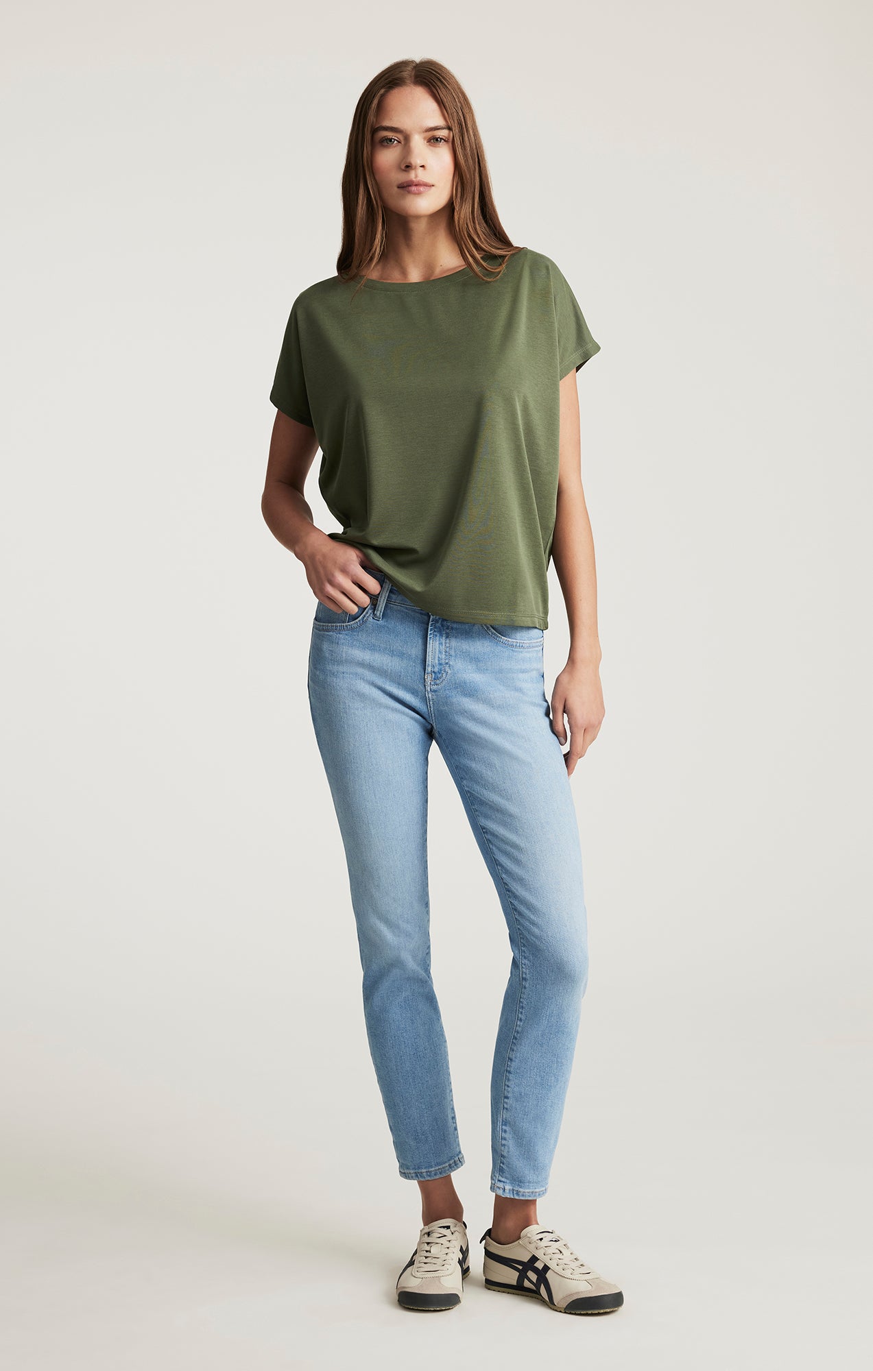 EMMA SLIM BOYFRIEND IN LIGHT BRUSHED FLEX BLUE - Mavi Jeans