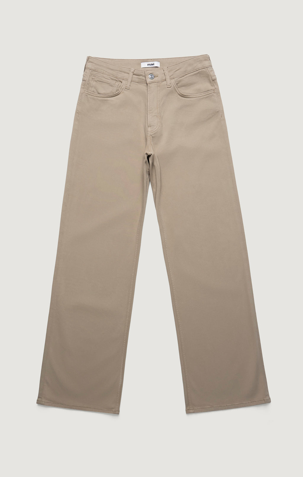 ALENA WIDE LEG IN FRENCH BEIGE SATEEN - Mavi Jeans