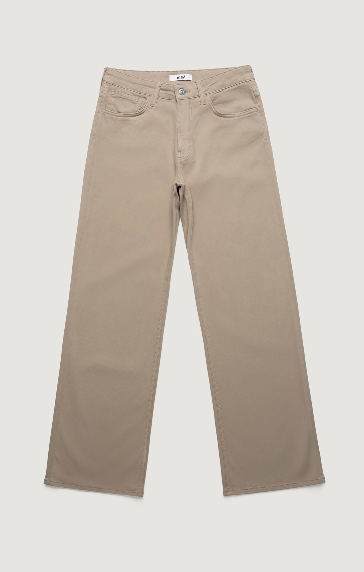 ALENA WIDE LEG IN FRENCH BEIGE SATEEN - Mavi Jeans