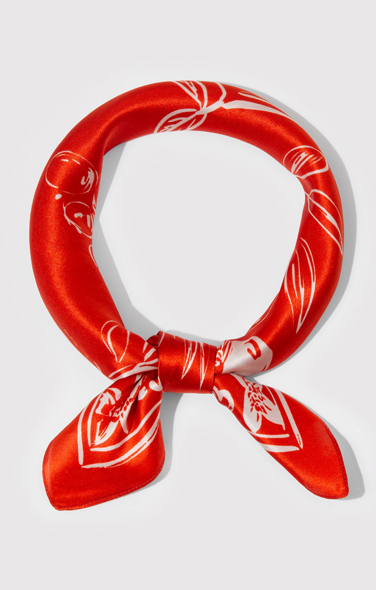 SMALL SILK PICNIC BANDANA IN RED - Mavi Jeans