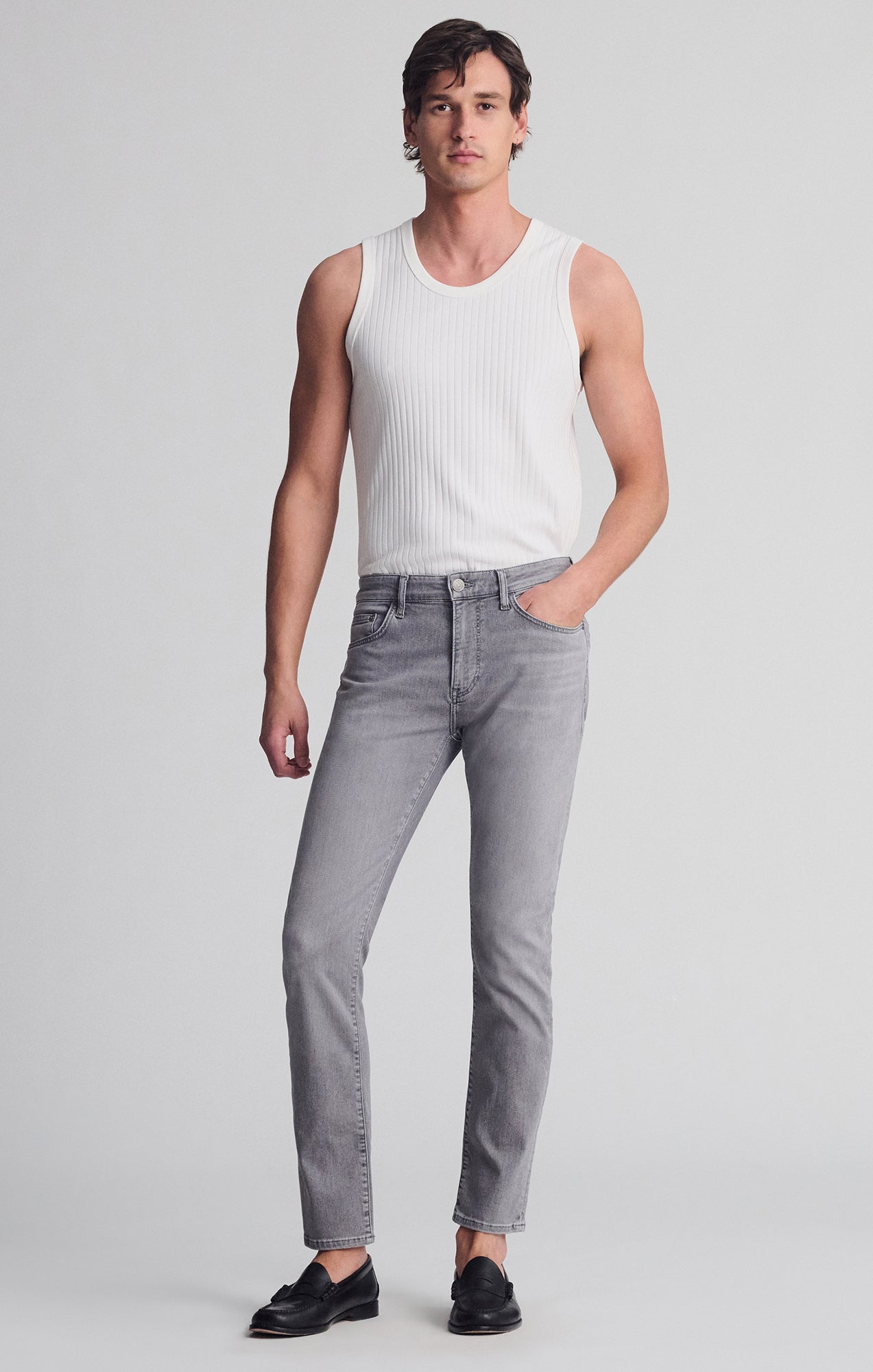 Mavi Men's Jake Slim Leg In Light Smoke Supermove – Mavi Jeans