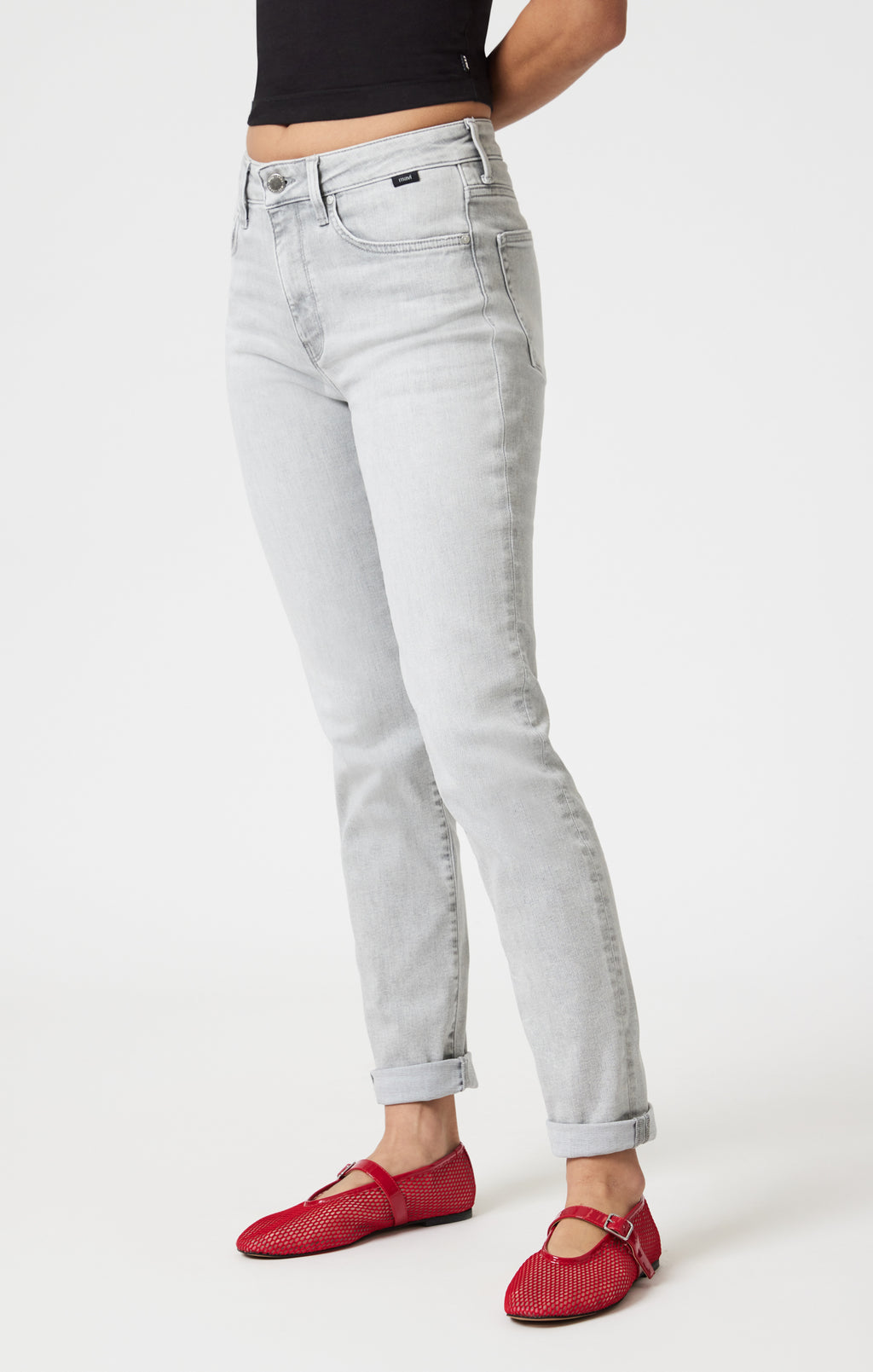 KATHLEEN SLIM BOYFRIEND IN ICE GREY FEATHER BLUE - Mavi Jeans