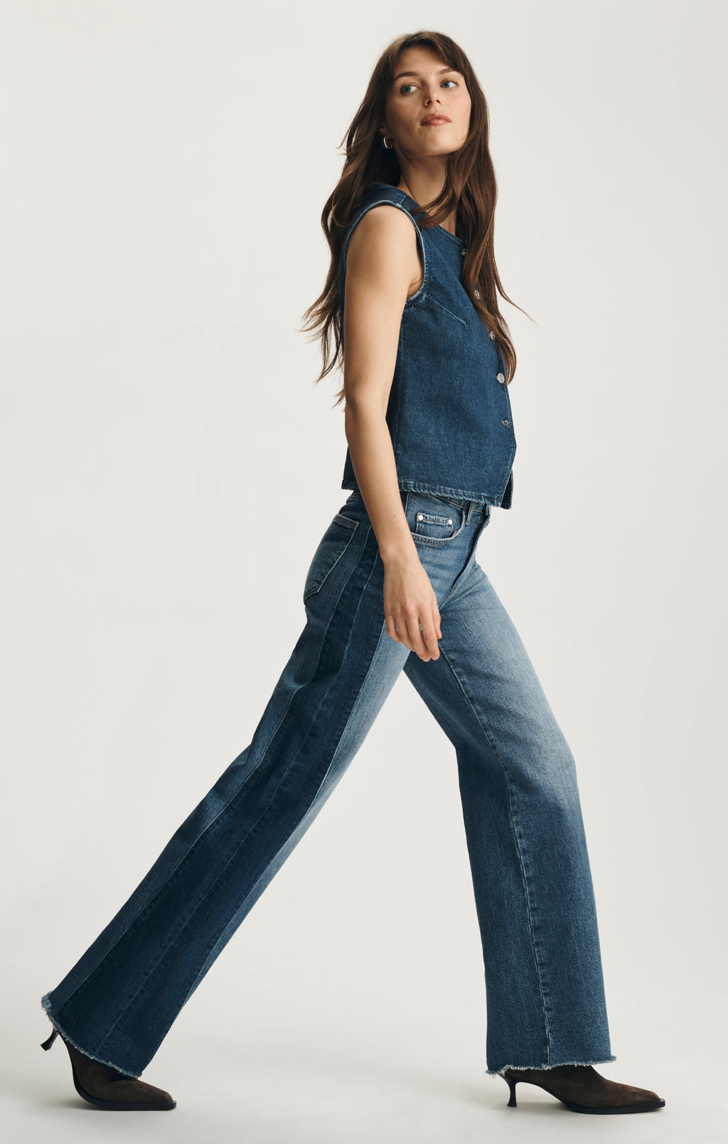 MALIBU WIDE LEG IN MID DENIM - Mavi Jeans