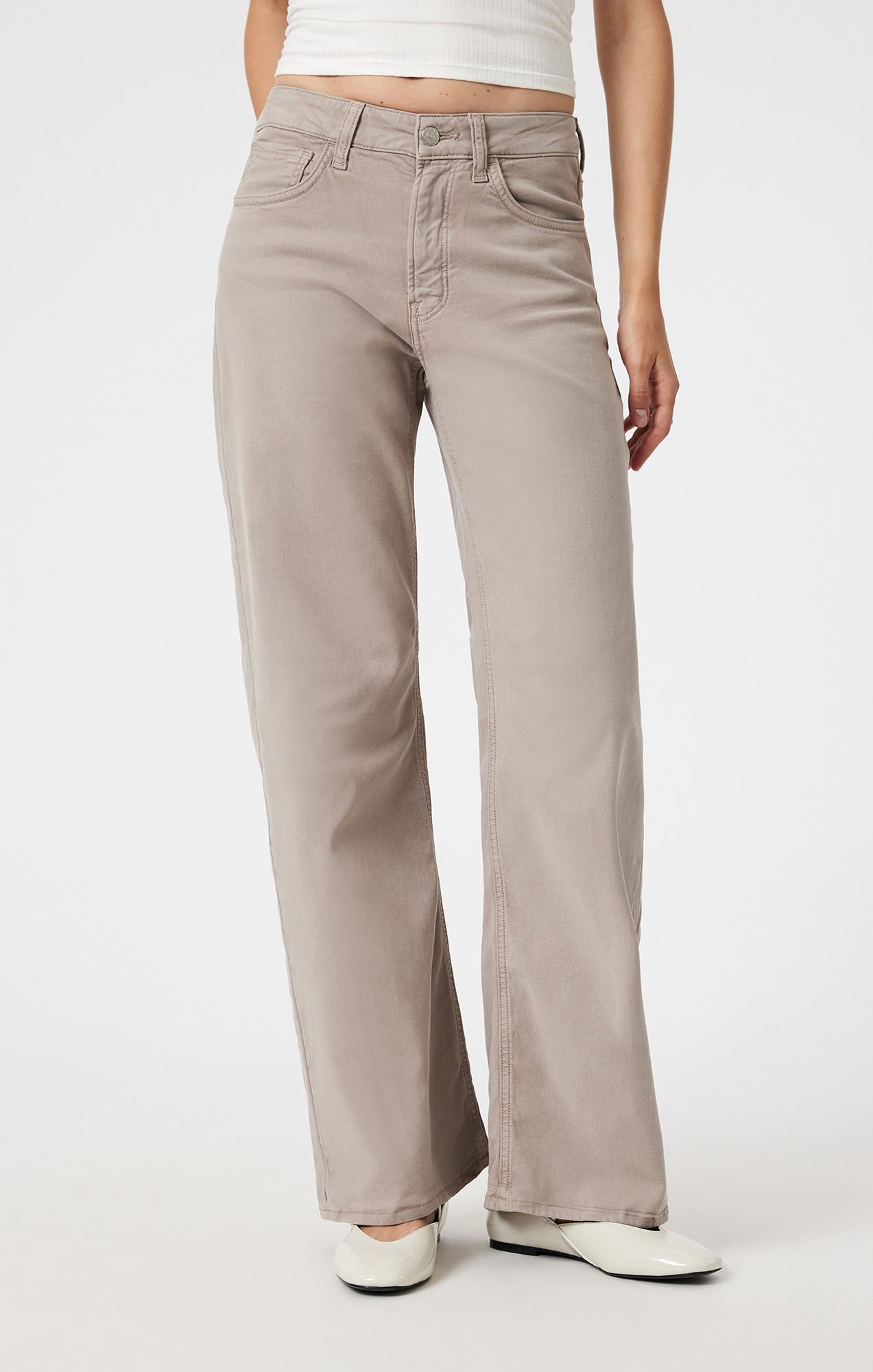 ALENA WIDE LEG IN LATTE LUXE TWILL - Mavi Jeans
