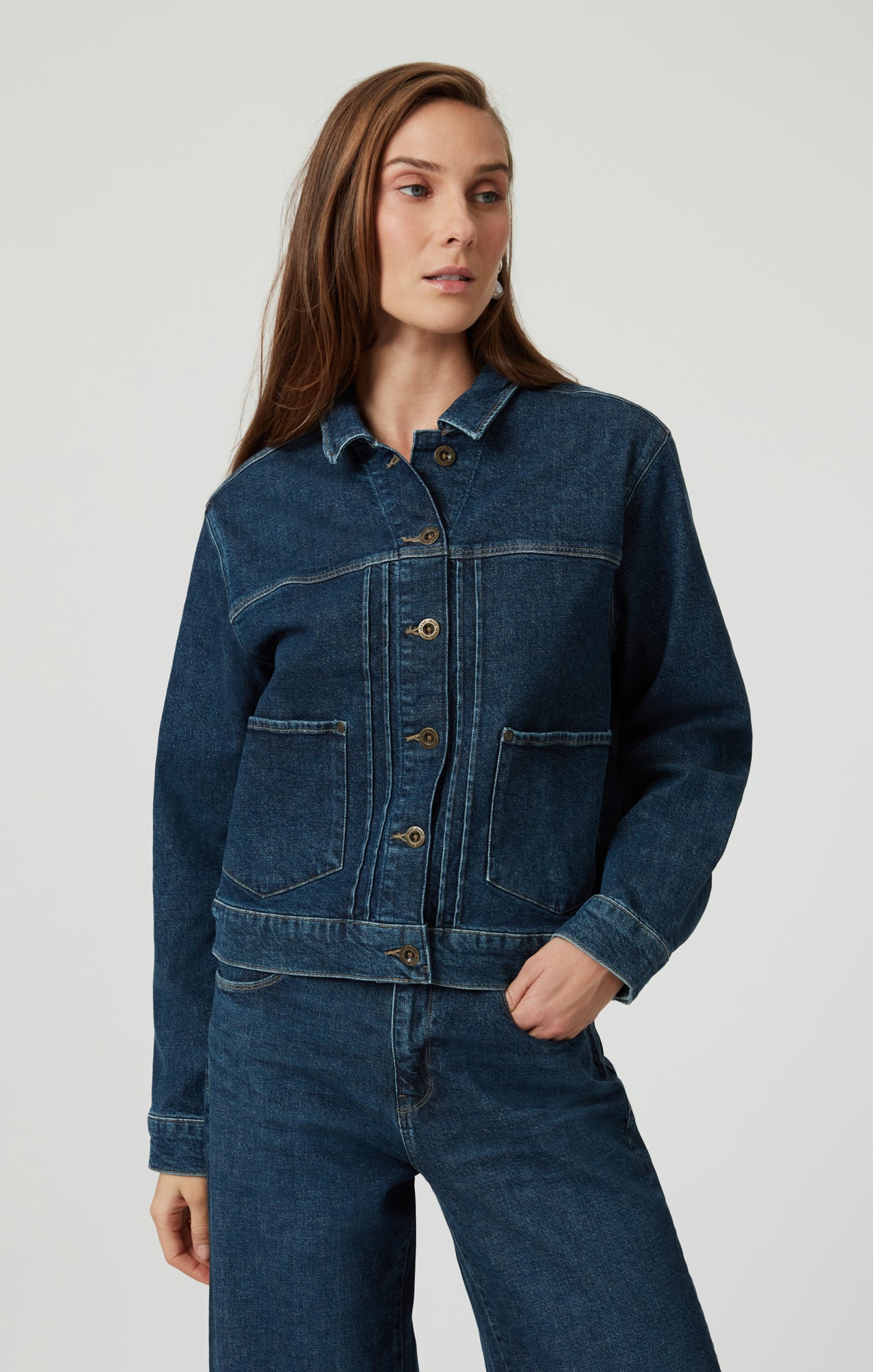 LAUREL DENIM JACKET IN DARK BLUE DENIM - Mavi Jeans