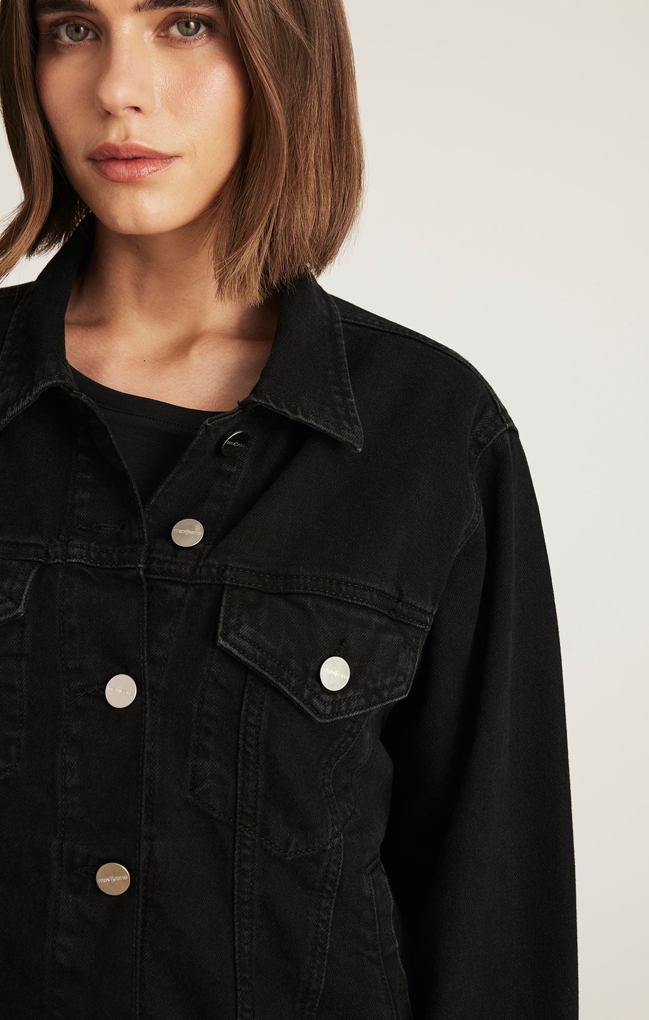 LUNA DENIM JACKET IN DARK SMOKE 90S - Mavi Jeans