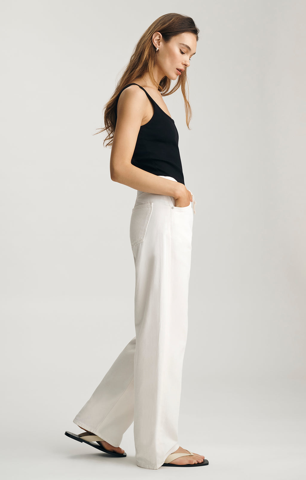 NELLA WIDE LEG IN OFF WHITE WELL BLUE - Mavi Jeans