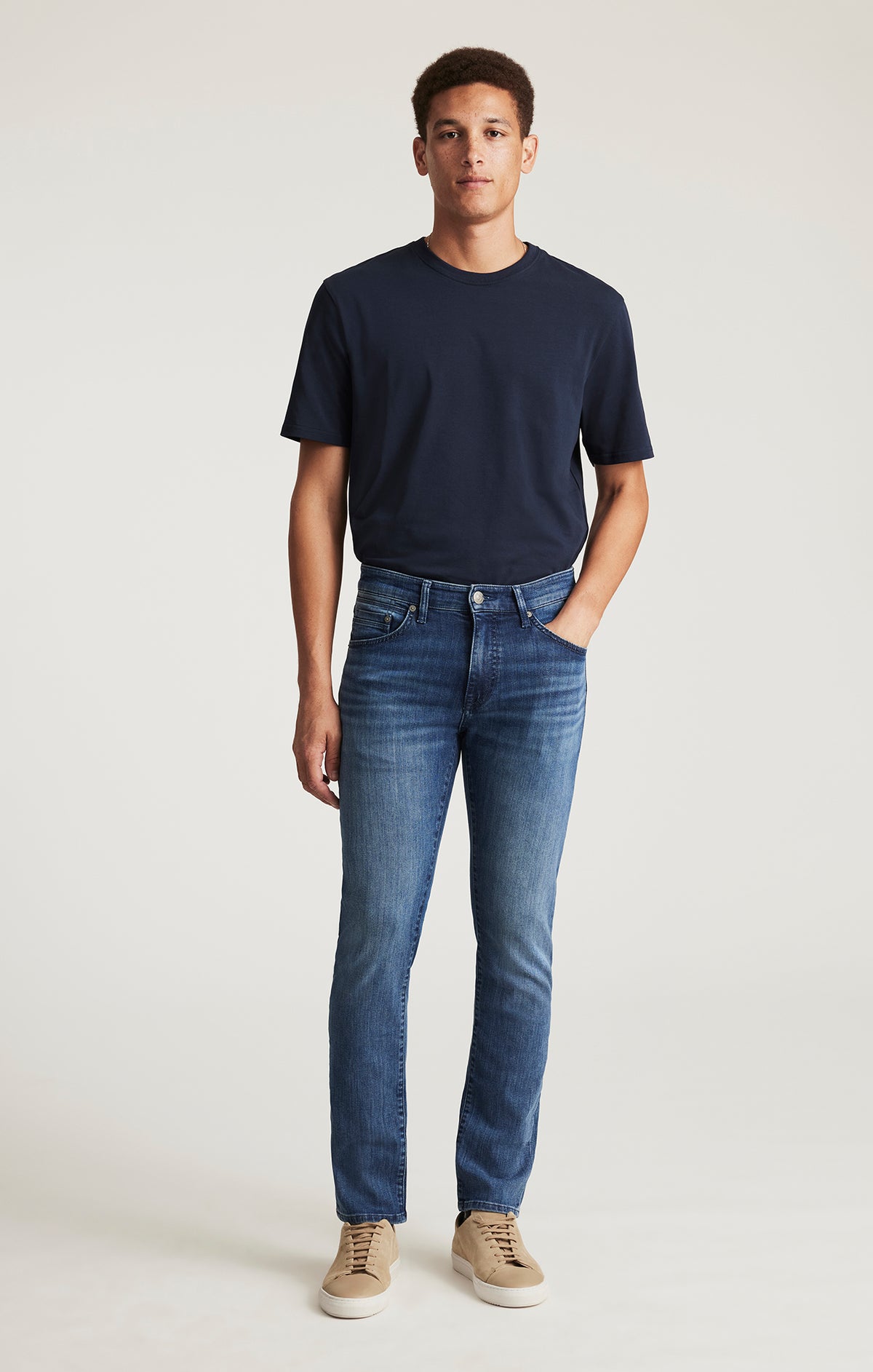 JAKE SLIM LEG IN MID BRUSHED WILLIAMSBURG - Mavi Jeans
