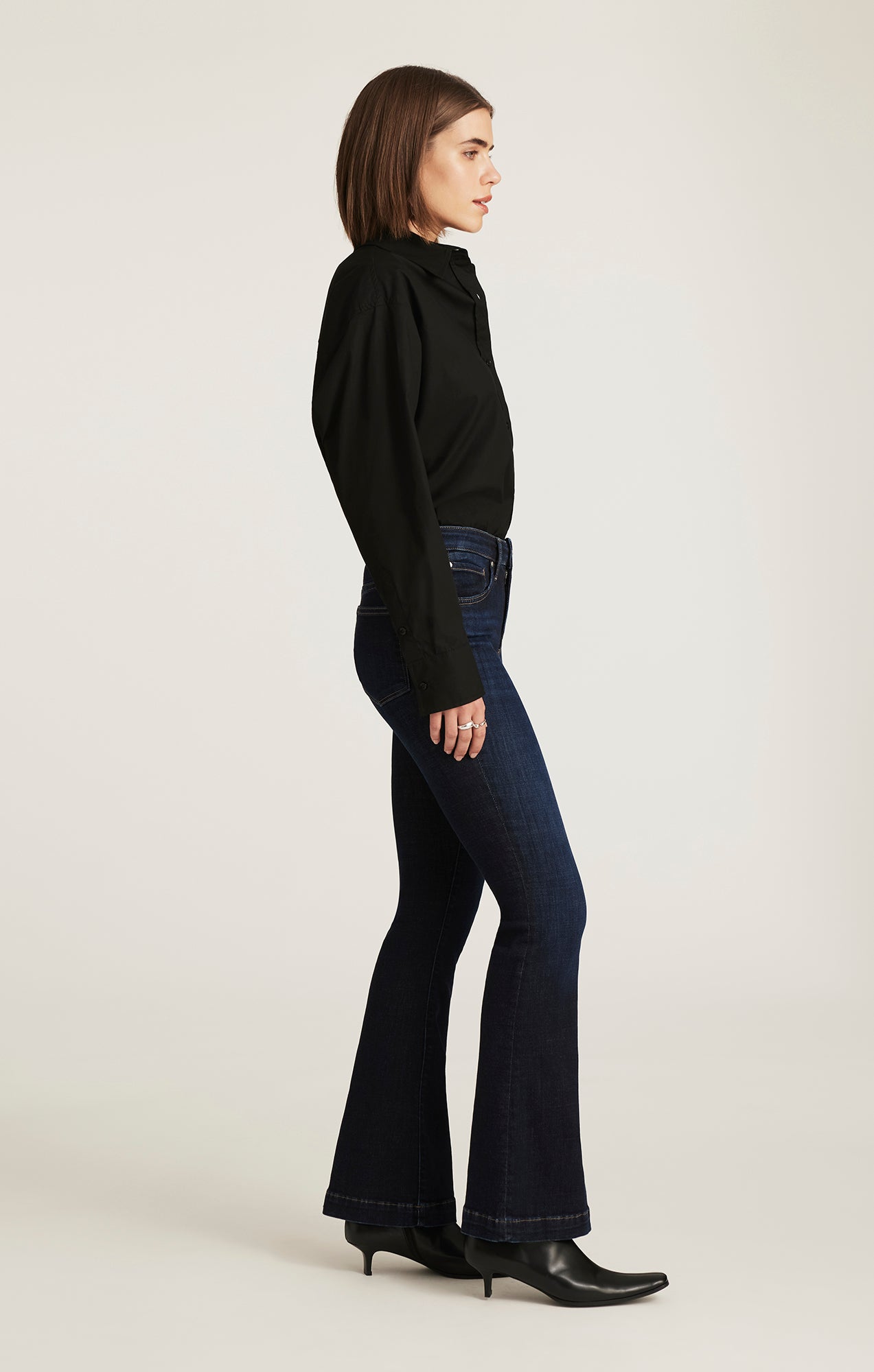 SYDNEY FLARE IN DARK BRUSHED FEATHER BLUE - Mavi Jeans