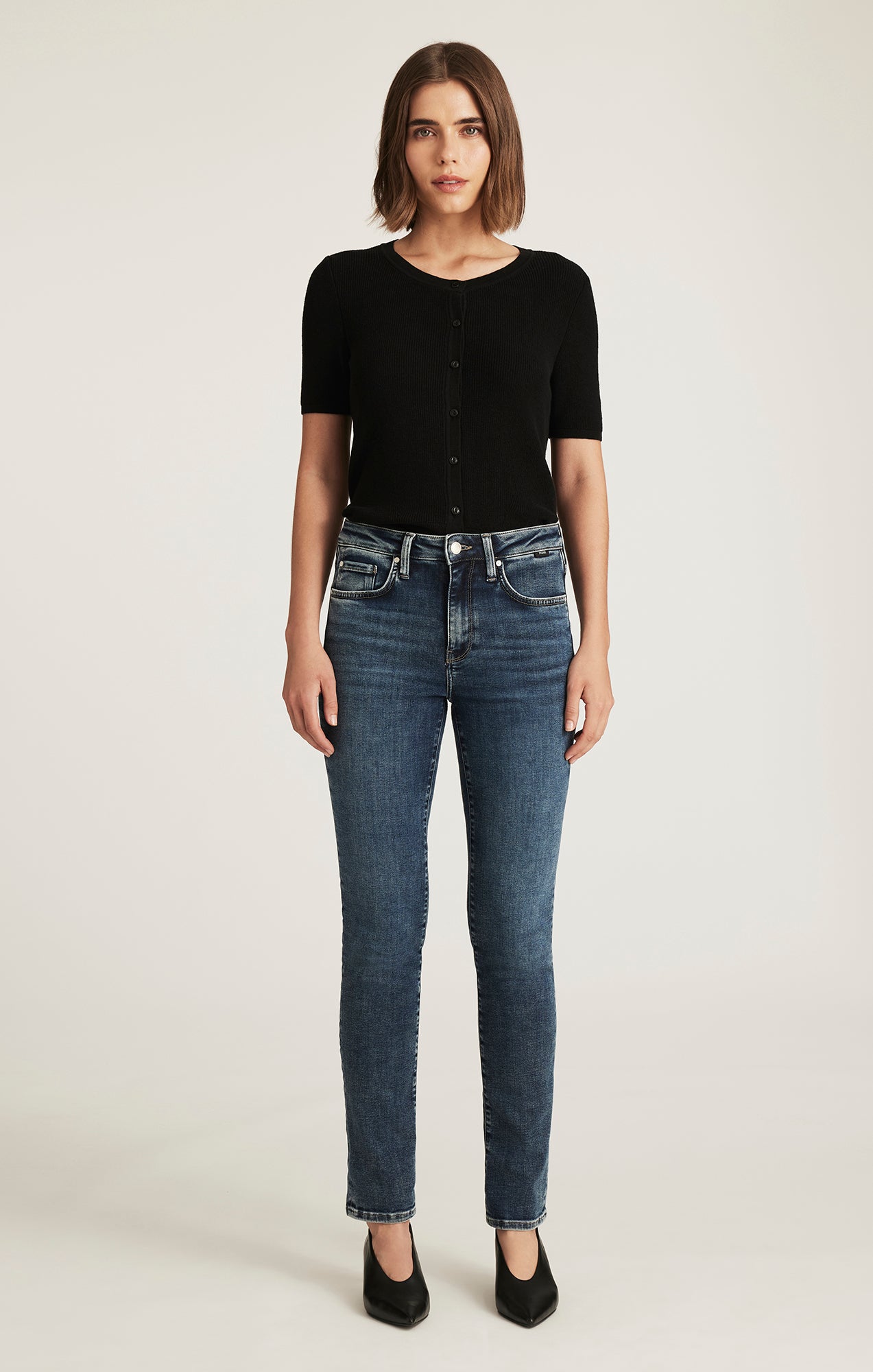 KATHLEEN SLIM BOYFRIEND IN USED BRUSHED FEATHER BLUE - Mavi Jeans