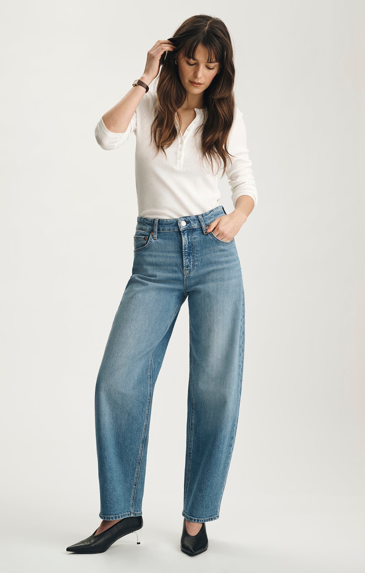 NICA BARREL IN LIGHT BRUSHED CLASSIC BLUE - Mavi Jeans