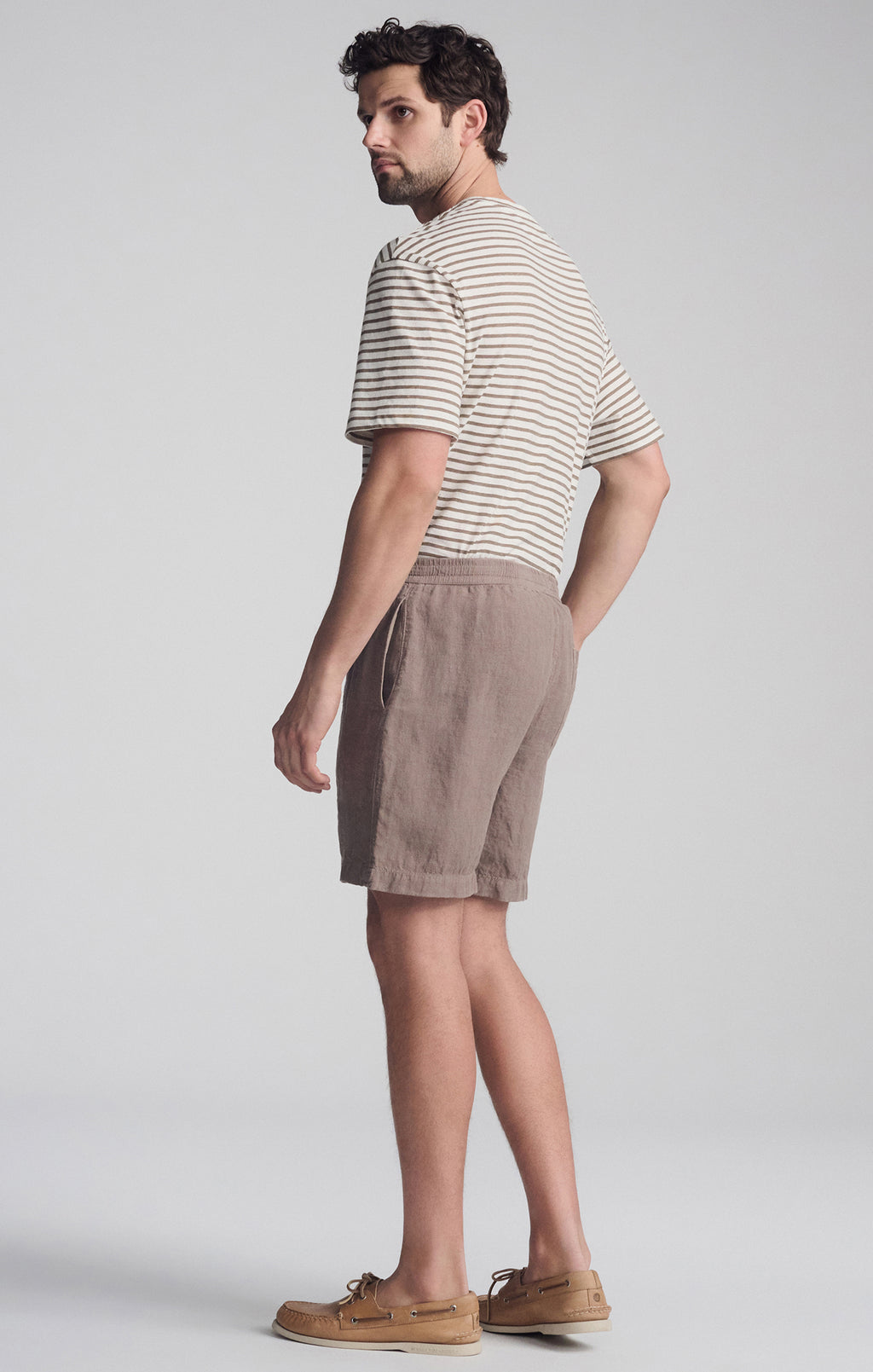 LINEN POCKET SHORTS IN BRINDLE - Mavi Jeans