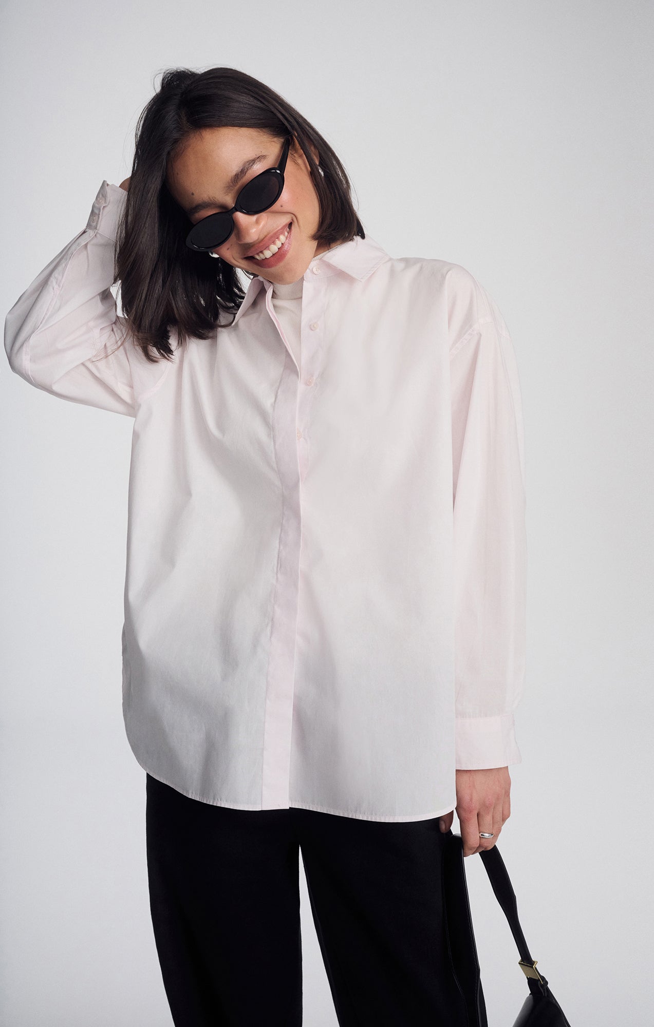 LONG SLEEVE BUTTON-UP SHIRT IN SHRINKING VIOLET - Mavi Jeans