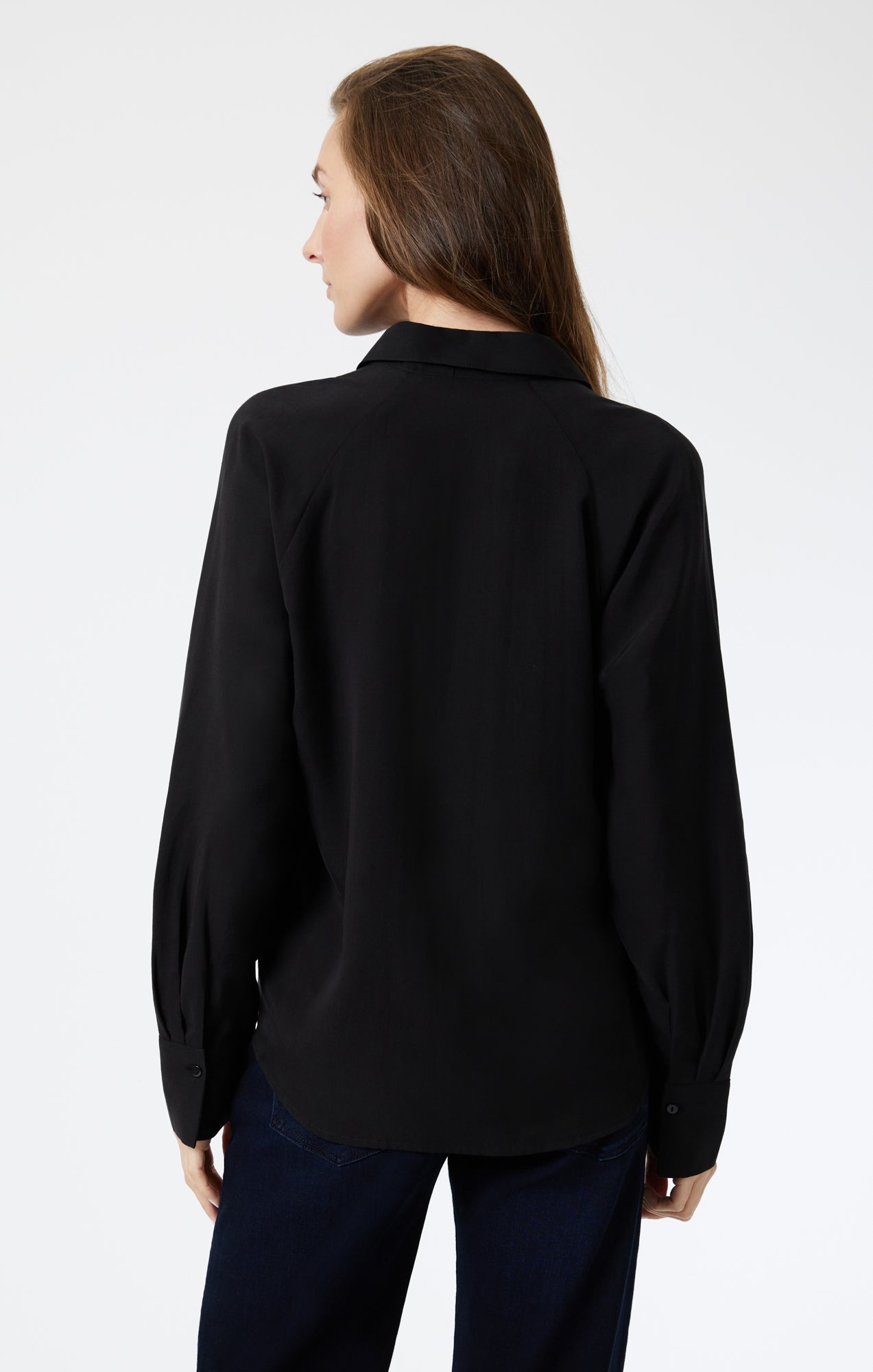 Mavi Women's Long Sleeve Tencel Shirt In Black