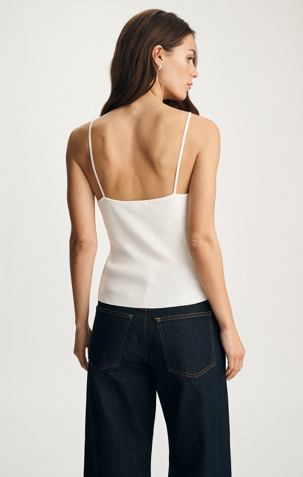 EDITION LACE CAMI SWEATER IN ANTIQUE WHITE