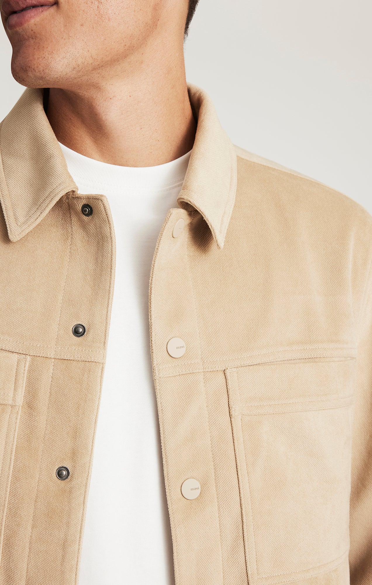 CORDUROY HARRINGTON JACKET IN CROCKERY - Mavi Jeans