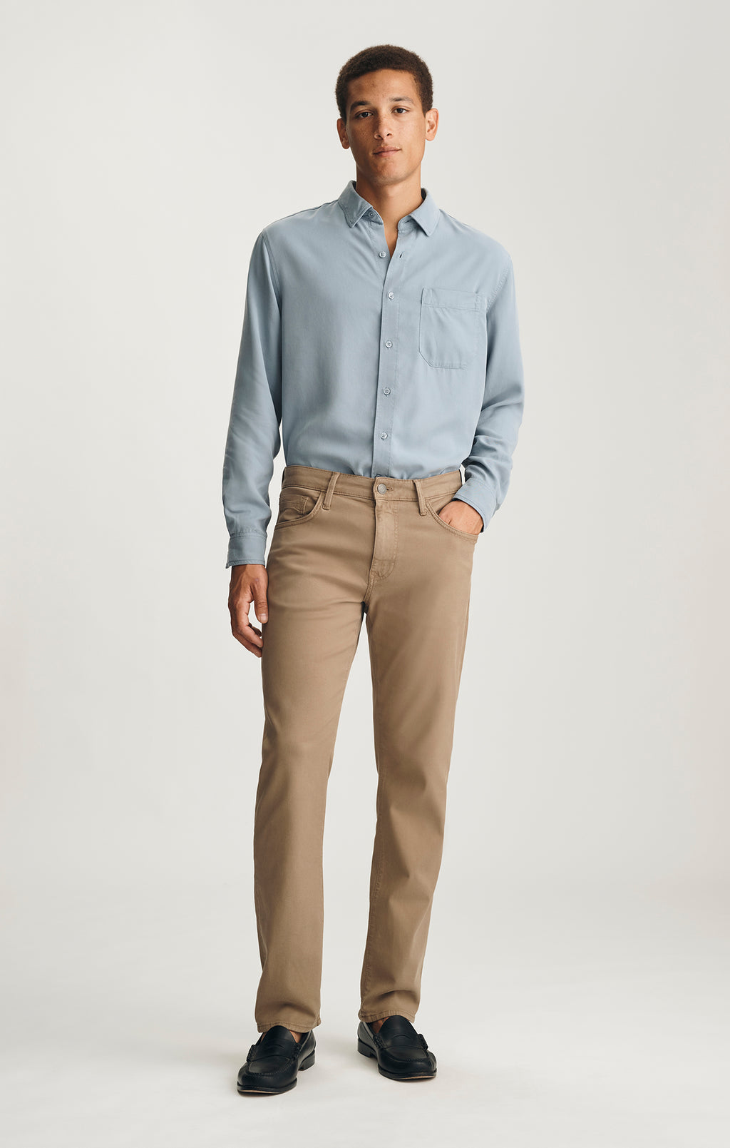 ZACH STRAIGHT LEG IN SHITAKE LUXE TWILL
