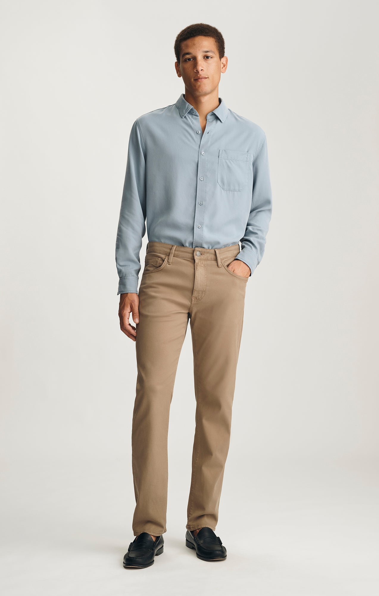 ZACH STRAIGHT LEG IN SHITAKE LUXE TWILL