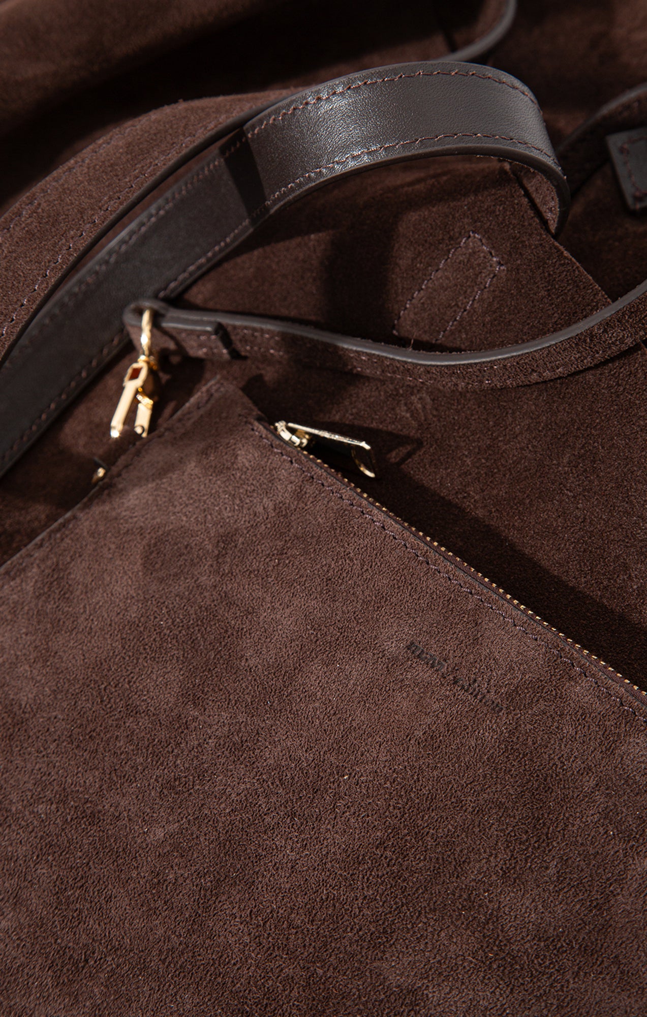 SUEDE SHOPPER BAG IN TORTOISE SHELL