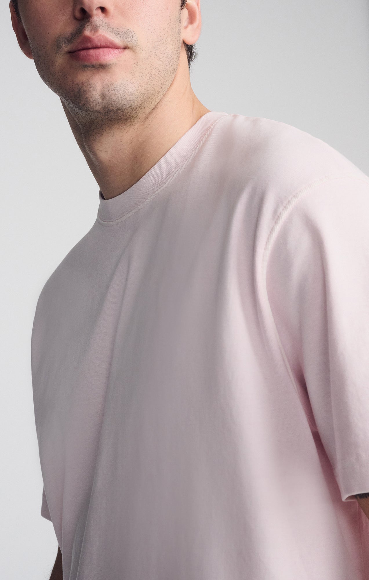 SHORT SLEEVE CREW NECK T-SHIRT IN SHRINKING VIOLET - Mavi Jeans