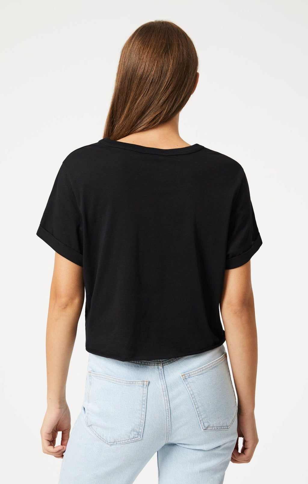 CROPPED T-SHIRT IN BLACK - Mavi Jeans