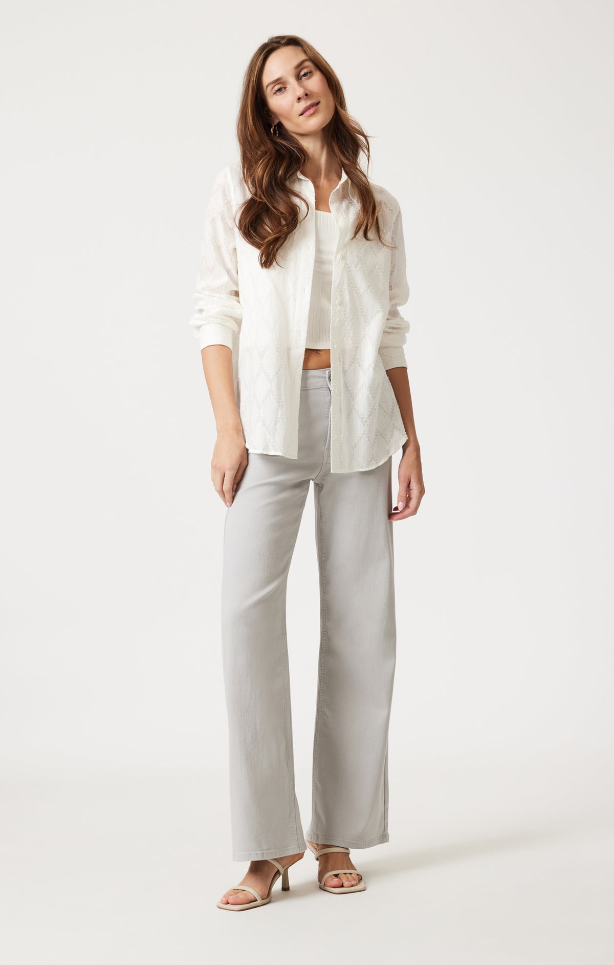 ALENA WIDE LEG IN MIRAGE GRAY FLEX BLUE - Mavi Jeans