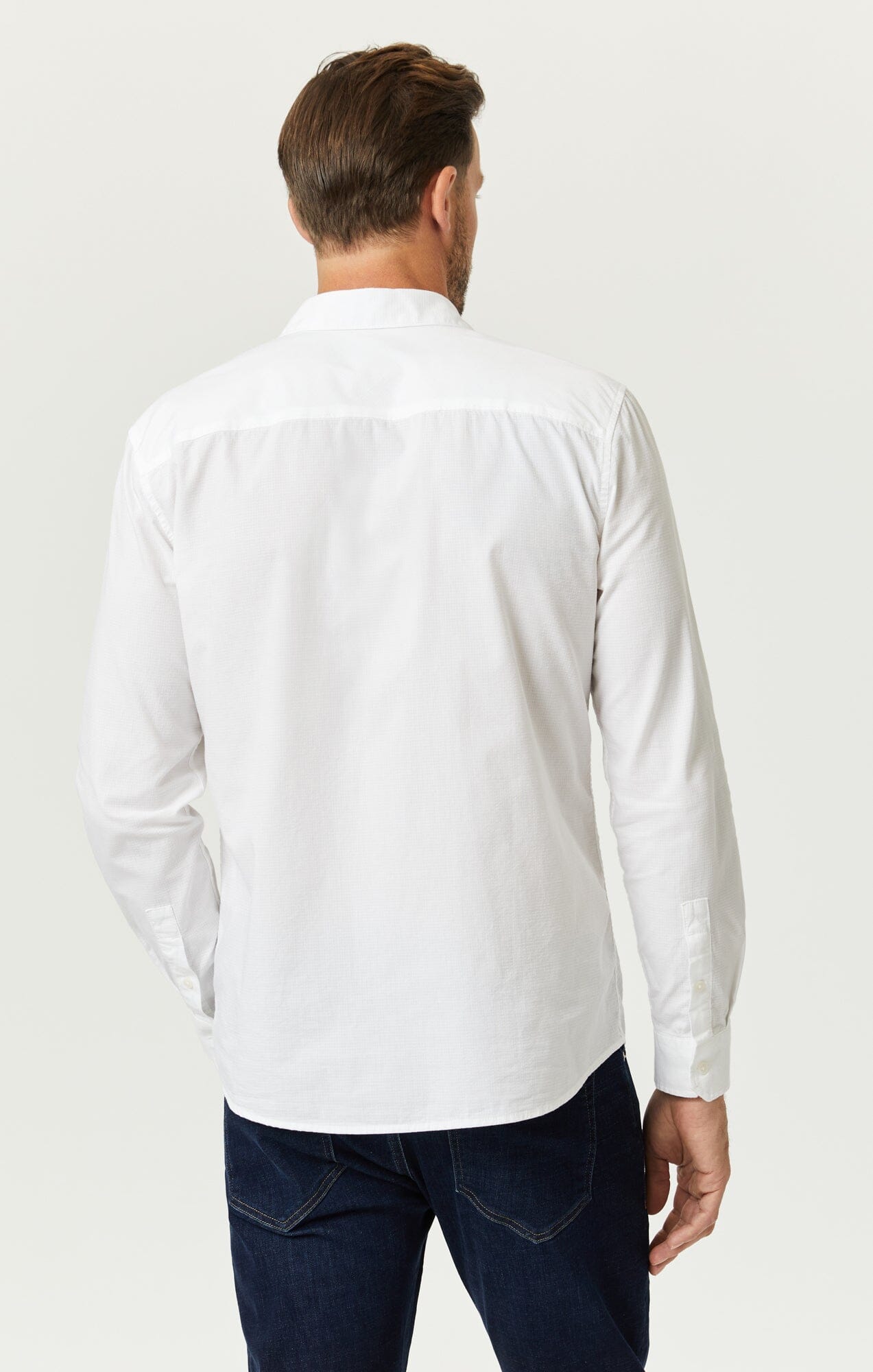BUTTON-UP LONG SLEEVE SHIRT IN WHITE - Mavi Jeans