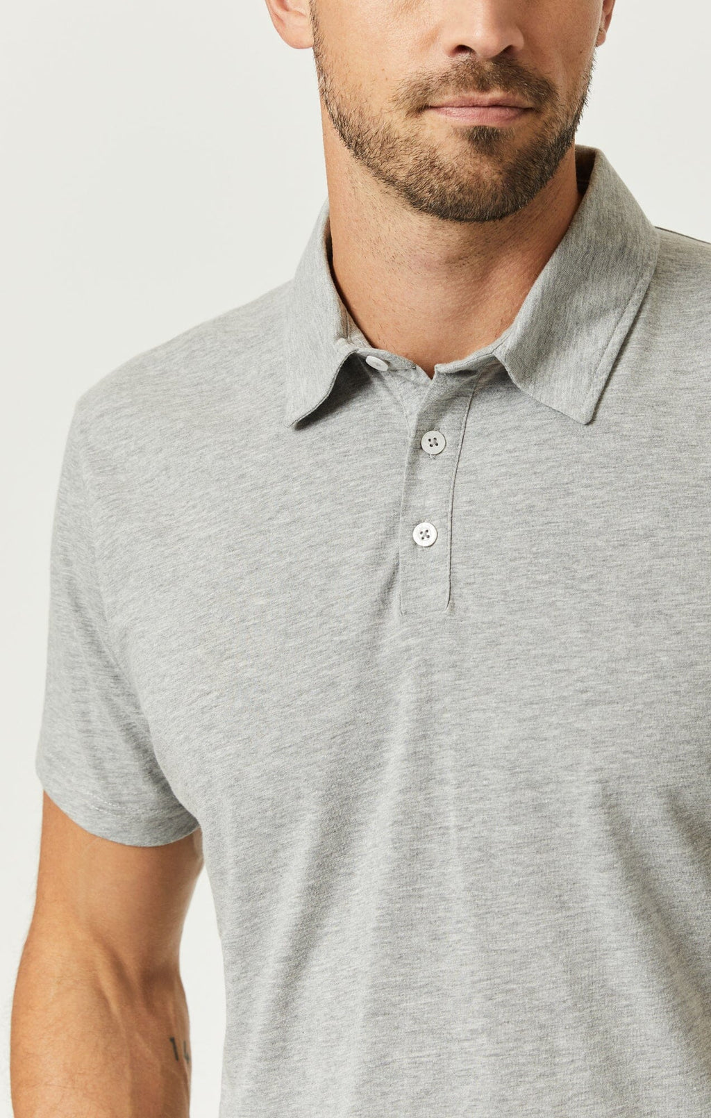 POLO SHIRT IN GREY MELANGE - Mavi Jeans